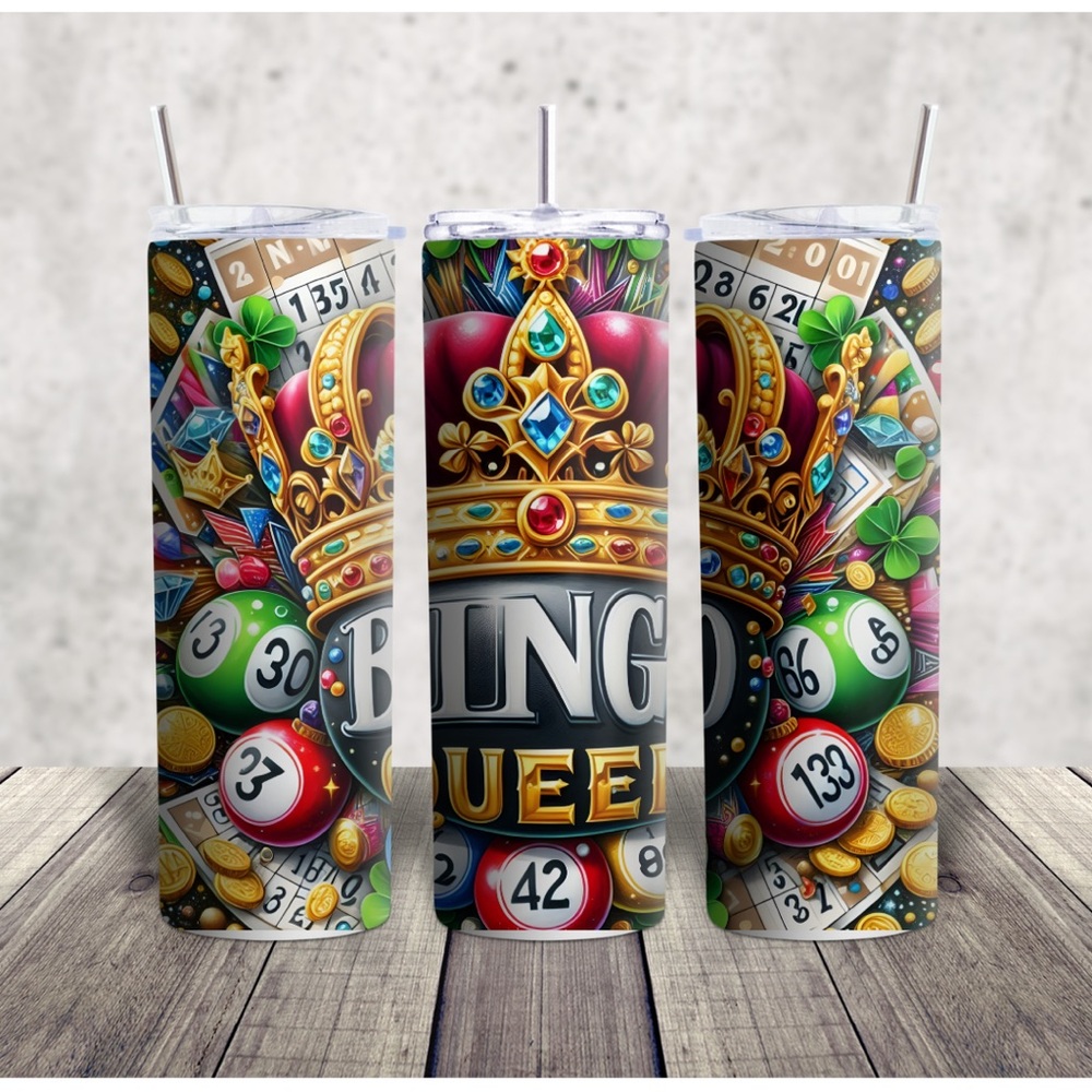 Bingo Queen Colorful Tumbler
